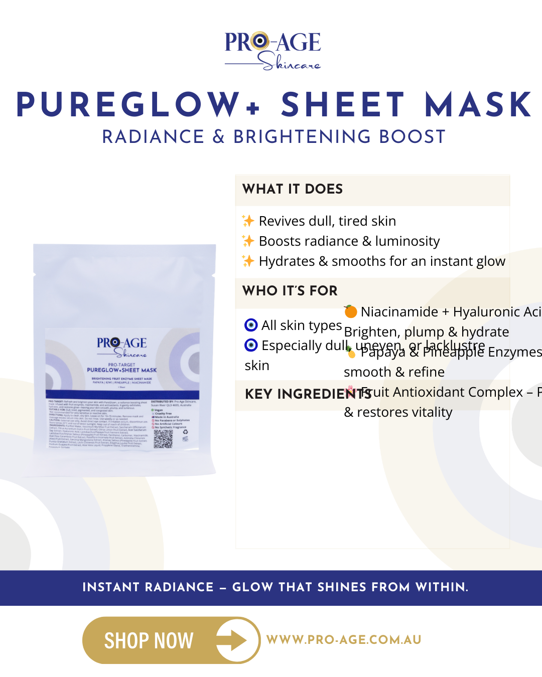 PureGlow+ Sheet Mask