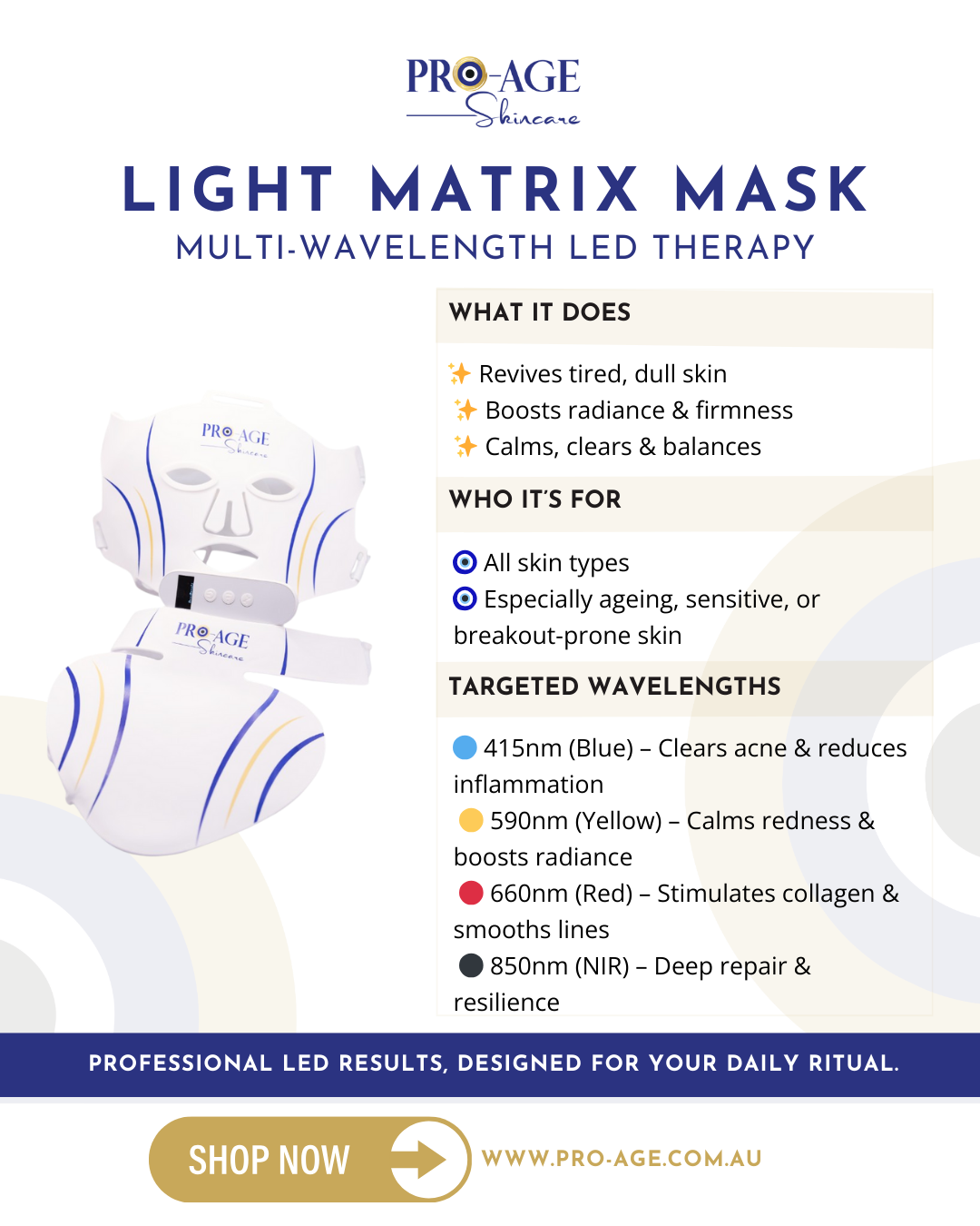 Led Matrix Mask Light Matrix Mask β Pro-Age Studio and Skincare